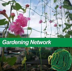 Yunshu Trellis Netting Grow Garden Blomster Grøn Ært Vine Planter Mesh Hegn 1.8m*2.7m