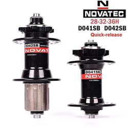Novatec 32h Bike Hub D041sb D042sb Disc Card Brake Mtb Mountain Bike Hub Cykelleje Nav 28 32 36 Huller 8/9/10/11speed 28H Sort et par