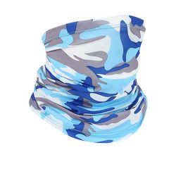 Solbeskyttelse Variabel Bib Neck Udendørs Ice Wire Riding Mask Mænd og kvinders tynde fiskehoved Cover Sports Magic Tørklæde Himmelblå camouflage