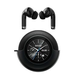 Langattomat nappikuulokkeet AI Bluetooth-kuulokkeet LED-näytöllä, IPX5 vedenpitävät melunvaimennuskuulokkeet Musta