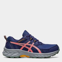 Asics GEL Venture 9 Dame Trail Løpesko Indigo / Papaya UK 8