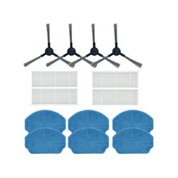 4stk filter side børste moppeklud til BR150 BR151 / BR150 BR151 / BR150 BR151 robotstøvsuger Som vist