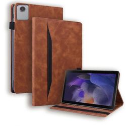 Lenovo Tab M11 / Xiaoxin Pad 11 2024 Business iskunkestävä vaakasuora läppänahkainen tablettikotelo Ruskea