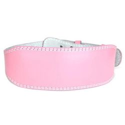 justerbar lær vektløfting belte midje støtte gym belte unisex bred wrap trening vekt løfte spenne stropper vektløfting rosa M-120cm