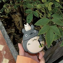 Sarjakuva söpö Totoro 3d -kotelo Airpodeille 1 2 Kawaii Cat Soft Silicon langaton Bluetooth-kuulokkeiden suojakansi Airpods Prolle Ilmakapseleille 1 2