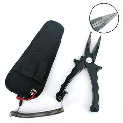 Fisketænger saltvand med lanyard og kappe