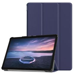 Kolminkertainen jalusta PU-nahkainen Smart Cover -lisävaruste Samsung Galaxy Tab S4 10.5 T830 / T835: lle Tummansininen