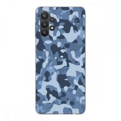 Crazy Kase Shell til Samsung Galaxy A32 5g Soft Silicone 1 Mm, Blue Military Camouflage