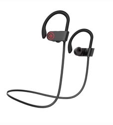 Langattomat kuulokkeet Bluetooth-in-ear-kuulokkeet mikrofonilla, äänenvoimakkuuden kaukosäädin (musta)