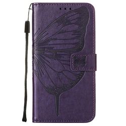 Gangxun Sag til Motorola Moto G9/g9 Play/ E7 Plus Flip Case Cover Premium Læder prægning Magnetisk - Deep Purple