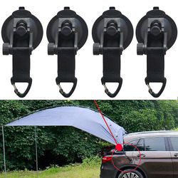 4stk/sæt Sugekop Binde Downs Krog Til Udendørs Bil Markise Camping Tarp Båd Telt Fastgørelseskrog Kraftig Plast