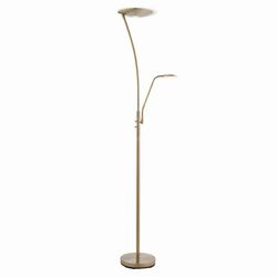 Endon Collection Lighting Alassio LED 1 Lys gulv lampe antikke messing, og matteret plast