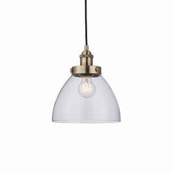Endon Collection Lighting Hansen 1 Let vedhæng Glas, Antik Messing plade, E27