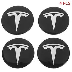 4st Wheel Center Hub Cap Kit för Tesla Model 3 Y Tesla Accesso Silver