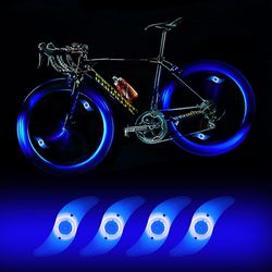 Xqday Led Bike Lights til hjul, vandtæt hjul lys med 3 Flash Modes Bike Spoke Light Brug for børn / voksen Cykelhjul Sikker Advarsel-4pcs