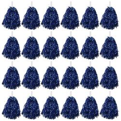 24 kpl cheerleading-pom-pomeja, metallifoliota, muovikahvalla varustettuja cheerleading-pom-pomeja aikuisille ja lapsille sininen