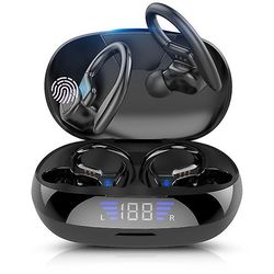 9d Tws Bluetooth5.0 Øretelefoner Trådløs sport ørekrog hovedtelefoner Hifi Stereo i øre ørepropper Vandtæt støjreducerende headset med led-skærm Ch...