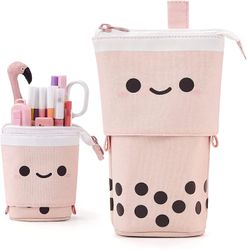 Linkrunning Stående penalhus Sød teleskopisk penneholder Kawaii papirpapir pose makeup kosmetik taske til skoleelever Kontor kvinder teenagere pige...