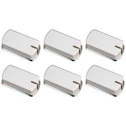 Ufixt Kello yhteensopiva valkoinen hopea uuni liesi grilli ohjaus nuppi pakkaus 6