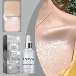 Unbrand Body Shimmer Oil, 30ml Shimmer Dry Oil, Body Glitter Oil, Glitter Body Oil Under Light, Glowing Body Shimmer Dry Oil Hopea