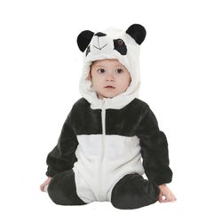 Mikasa Reedca Baby Dinosaur Kostume Børn Cute Hoodie Jumpsuit Animal Costume Halloween Panda 6-12 Months