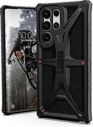 Suunniteltu Samsung Galaxy S22 Ultra Case Kevlar Black Kestävä kevyt ohut iskunkestävä Premium Monarch -suojakansi[6,8 tuuman näyttö]