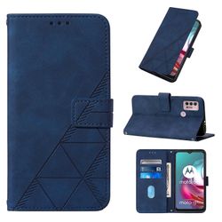 Gangxun Kompatibel med Motorola Moto G30 / G20 etui læder folio cover tegnebog magnetisk premium tui coque blå