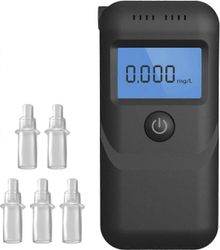 Alkoholitesteri poliisin tarkkuus alkoholitesteri Promille mittari digitaalisella sinisellä LCD-näytöllä, ammattimainen alkoholimittari asteen tark...