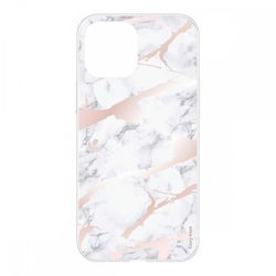 Crazy Kase Sag til iPhone 12 (6,1) Soft Pink Marble Effect