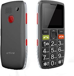 artfone C1 Big Button -matkapuhelin avattu vanhuksille tarkoitettu vanhempi matkapuhelin, jossa on SOS-hätäpainike Dual SIM Talking Number 1400mAh ...