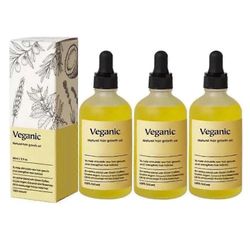 Luonnollinen hiustenkasvuöljy, vegaaninen luonnollinen hiustenkasvuöljy hiustenhoitoon 60ml 3pcs