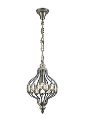 Inspired Lighting Marisa Loft Vedhæng 1 lys E27 antikke messing, rav krystal
