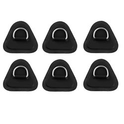 6kpl D-rengasmerkki ilmatäytteiselle veneelle Kajakki jolla, SUP, D-rengas PVC laastari SUP-lauta kanootin koskenlasku musta