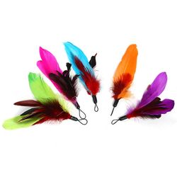 Ruili Kat Pet Legetøj Farverige Feather Substitution 5 Pack