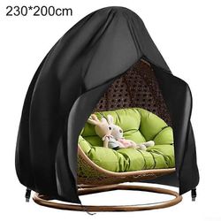 230 x 200 cm munatuolin päällinen ulkokalusteet vedenpitävä musta