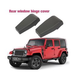 unbrand 2stk Bil Bagdør Vindue Glas Hængsel Cover Dekoration Til Wrangler Jk 2007-2017