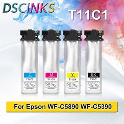 hg T11C1 T11C2 T11C3 T11C4 Mustepussi Epson WF-C5390DW WF-C5890DWF -tulostimeen, värikasetti, pigmenttimustepakkaus 60 ml/kpl, Eurooppaan 5453 kute...