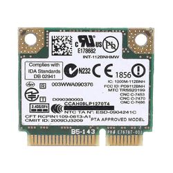 Centrino Wireless-N 1000 Wifi Link1000 802.11 b / g / n 112BNHMW 300Mbps Half Mini Pci-e langaton kortti