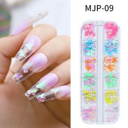 Handuo Nail Artchristmas Farve Blomst Butterfly Sæt, Nail Art Diy Håndværk Jewelry Sets9