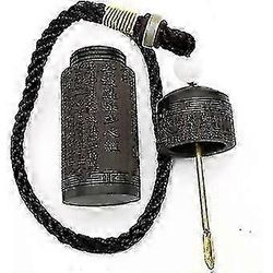 Ebony Blackwood Nuuskapullo kannettava metallilusikalla Snorting Snorter Bullet tuoksu Hammastikut Säiliö Buddha Sutra