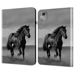 Lenovo Tab M11 / Xiaoxin Pad 11 2024 -kotelon nahkainen tabletin kansi kortinpidikkeellä Musta hevonen