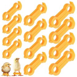 12kpl Chick Leg Stabilisaattori Baby Birds Splay Leg Correction Band vastasyntyneen kanan jalka Hobble Tuki Lintujen jalkatuki Keltainen 3.20X1.20X...