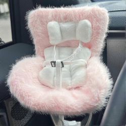 Turvaistuin Labubu-nukelle, Labubu-turvaistuin auton koristeisiin, nuken turvaistuin pehmeillä furhksilla