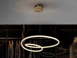 Schuller Lighting Tube integreret LED vedhæng lys, Glitter Guld