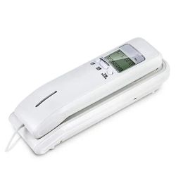 Langallinen puhelin, jossa on kaksi LCD-näyttöä Soittajan tunnus Kaksi järjestelmää Säädettävä soittoäänen äänenvoimakkuus Pöytä seinäpuhelin Home-...