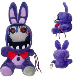 FNAF kuihtuneet violetit pupu pehmolelut, 20cm FNAF Security Breach Bonnie Doll, keräilypainajainen Freddy pehmolelut lapsille