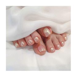 Lyhyet väärät toenailit koko kansi paina toenails fake toenails keinotekoinen jalat kynnet naisille