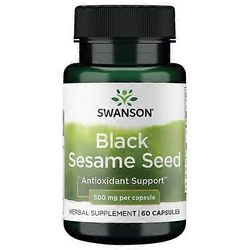 Swanson Vitamins Swanson Vitamiinit Musta Seesaminsiemen, 500 mg, 60 kapselia