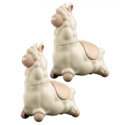 Sylkevät laamat vesilelu söpö interaktiivinen vesiruisku työntövesisprinkleri ulkouima-allas lelu lapsille 2pcs