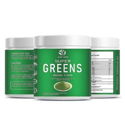 Sukkerfri Superfood Ultra Green Rosa Rød bringebær